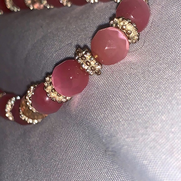 Woman’s Pink fancy Gem Bracelet. - Picture 3 of 4